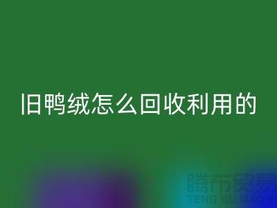 旧鸭绒怎么必一网页版利用的？白鸭绒必一网页版价格_杭州羽绒必一网页版公司