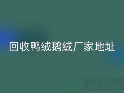 必一网页版鸭绒鹅绒厂家介绍以及地址