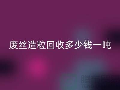 废丝造粒必一网页版多少钱一吨？揭秘废丝再生利用的市场行情