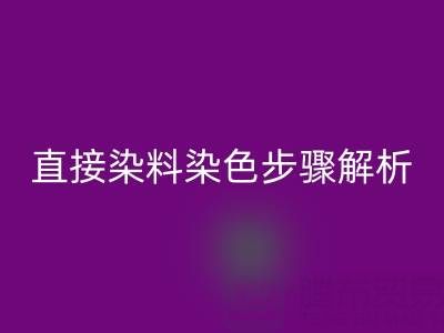 直接染料染色步骤解析与酸性颜料必一网页版的可持续发展路径